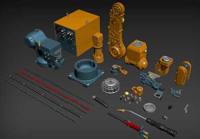 機(jī)械手臂模型機(jī)械手臂零部件模型零件模型-源酷C4D模型